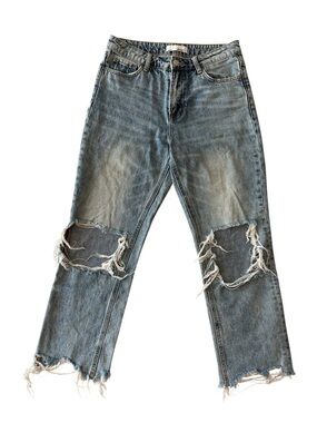 Vervet Los Angeles Distressed Straight Leg Jeans (Size 27)